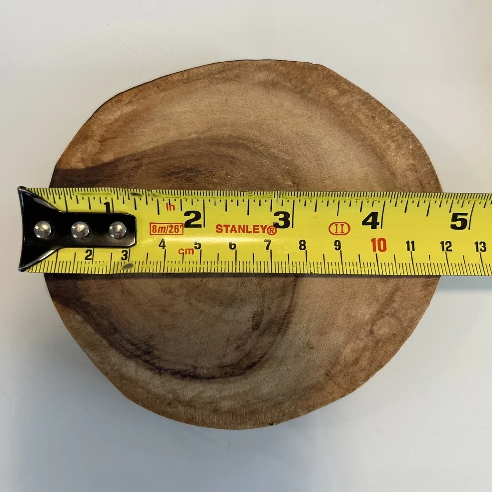 Wood Coasters Set 4 Natural Handmade - Picture 8 of 9